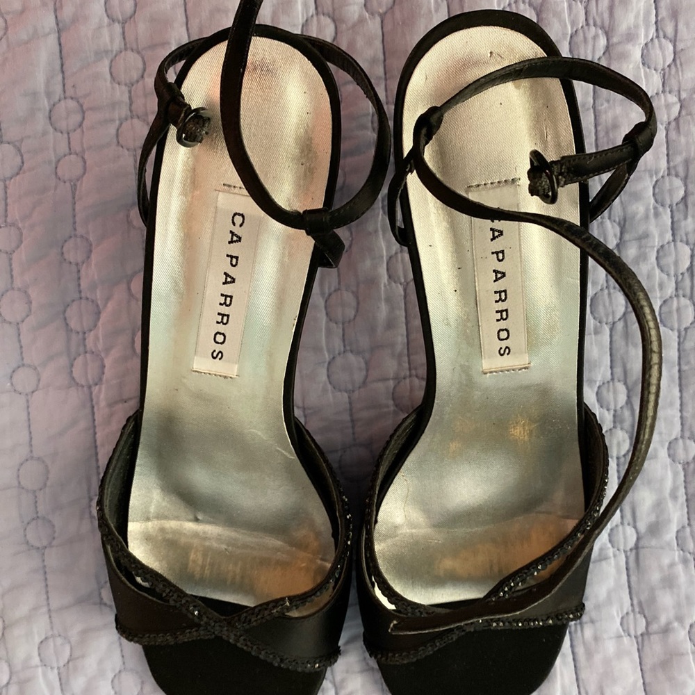 Caparros Black Satin Dress Shoes